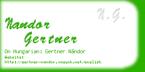 nandor gertner business card